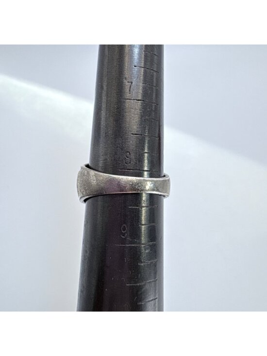 Diamond Cut Finish Textured Band VTG Sterling Silver 925 Ring Size 8.25 - Picture 9 of 9